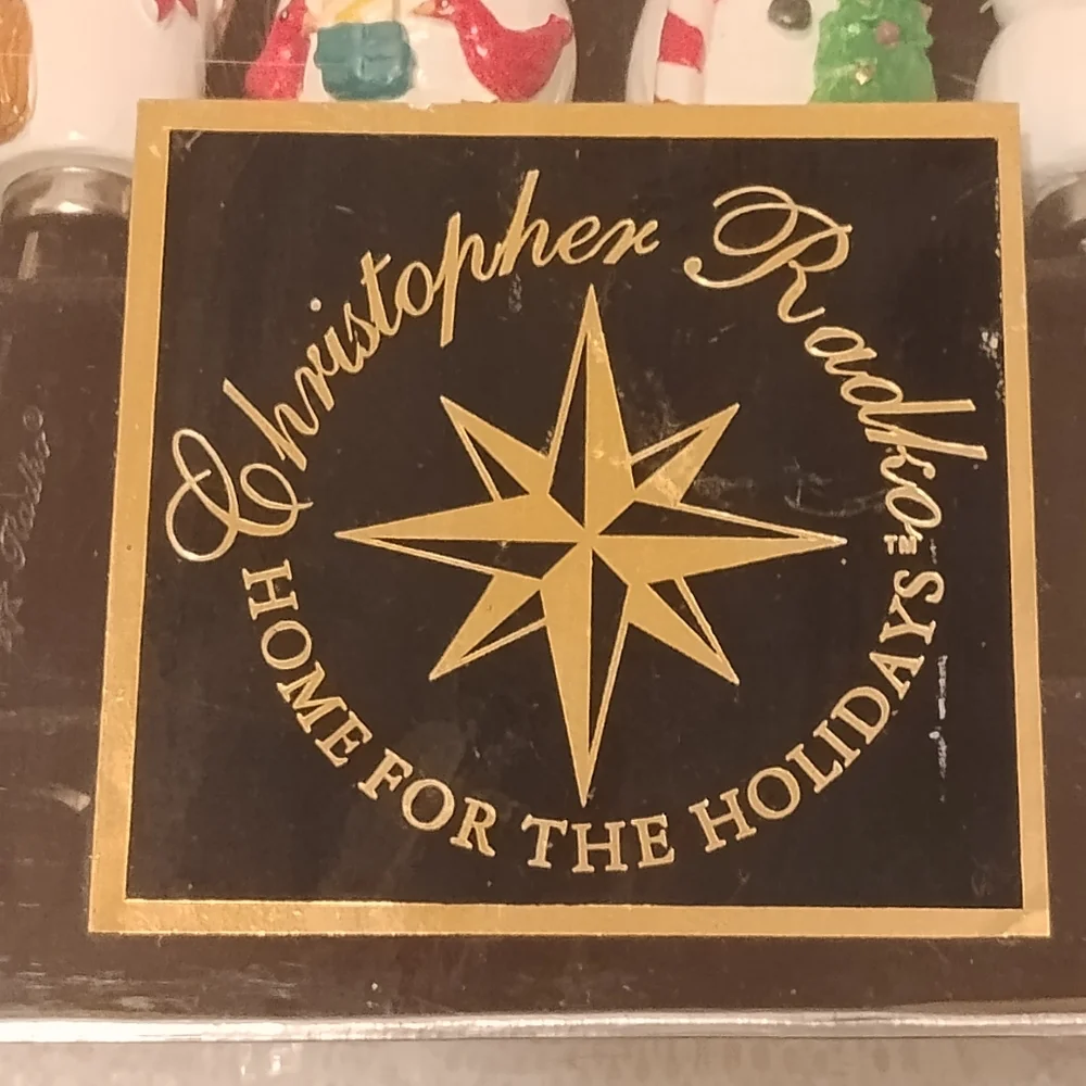 Christopher Radko Home for the Holidays Snowmen Pate Knives - Set of 4, Open Box